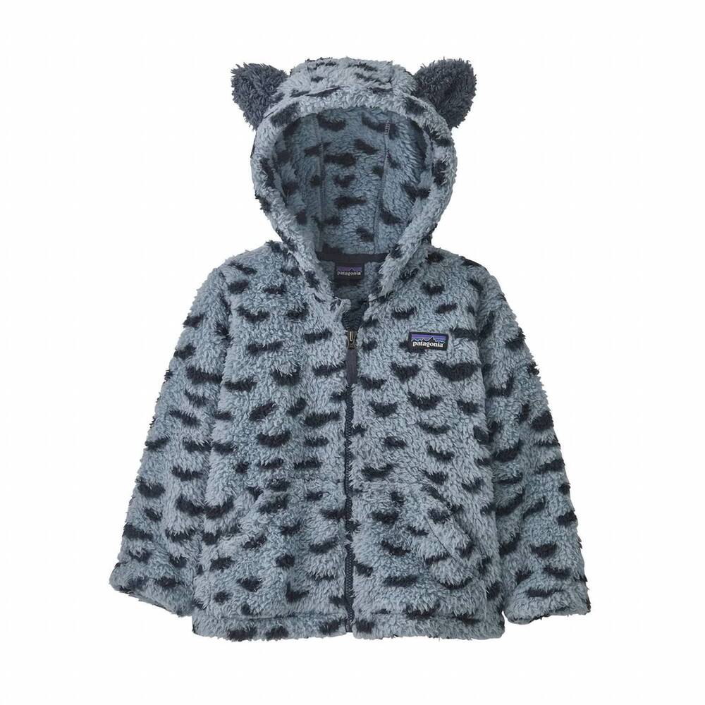 NEW PATAGONIA kid's furry friends hoody in snowy light plume grey